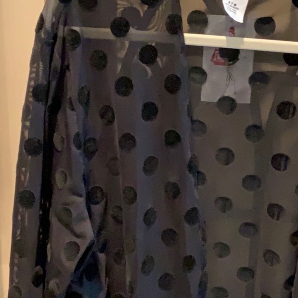NWT Mesh Topper with Polka Dots - Picture 2 of 5